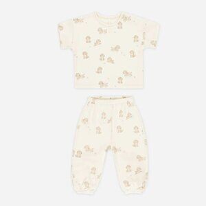 NWT - Quincy Mae Puppies Tee + Pants ORGANIC Set​​​